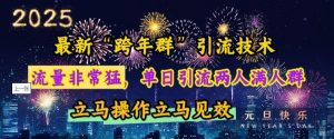 最新“跨年群”引流，流量非常猛，单日引流两人满人群，立马操作立马见效【揭秘】-Xiaobei云