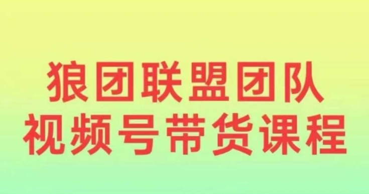 狼团联盟2024视频号带货，0基础小白快速入局视频号-Xiaobei云