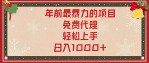 年前最暴力的项目，免费代理，轻松上手，日入1000+-Xiaobei云