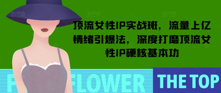 顶流女性IP实战班，流量上亿情绪引爆法，深度打磨顶流女性IP硬核基本功-Xiaobei云