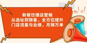 新 餐饮爆店营销，从选址到锁客，全方位提升门店流量与业绩，月销万单-Xiaobei云