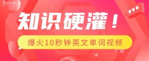 知识硬灌，1分钟教会你，利用AI制作爆火10秒钟记一个英文单词视频-Xiaobei云