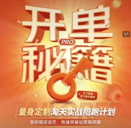 淘宝开单秘籍PRO，量身定制淘天实战陪跑计划，告别做店迷茫、快速突破运营瓶颈期-Xiaobei云