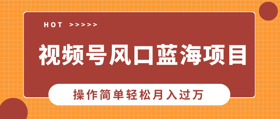 视频号风口蓝海项目，中老年人的流量密码，操作简单轻松月入过万-Xiaobei云