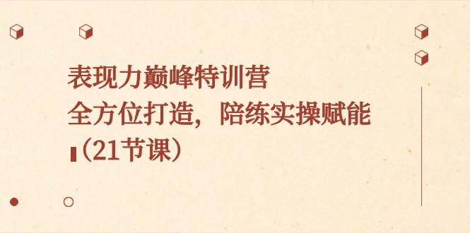 表现力巅峰特训营，全方位打造，陪练实操赋能（21节课）-Xiaobei云