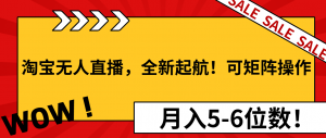 淘宝无人直播，全新起航！可矩阵操作，月入5-6位数！-Xiaobei云
