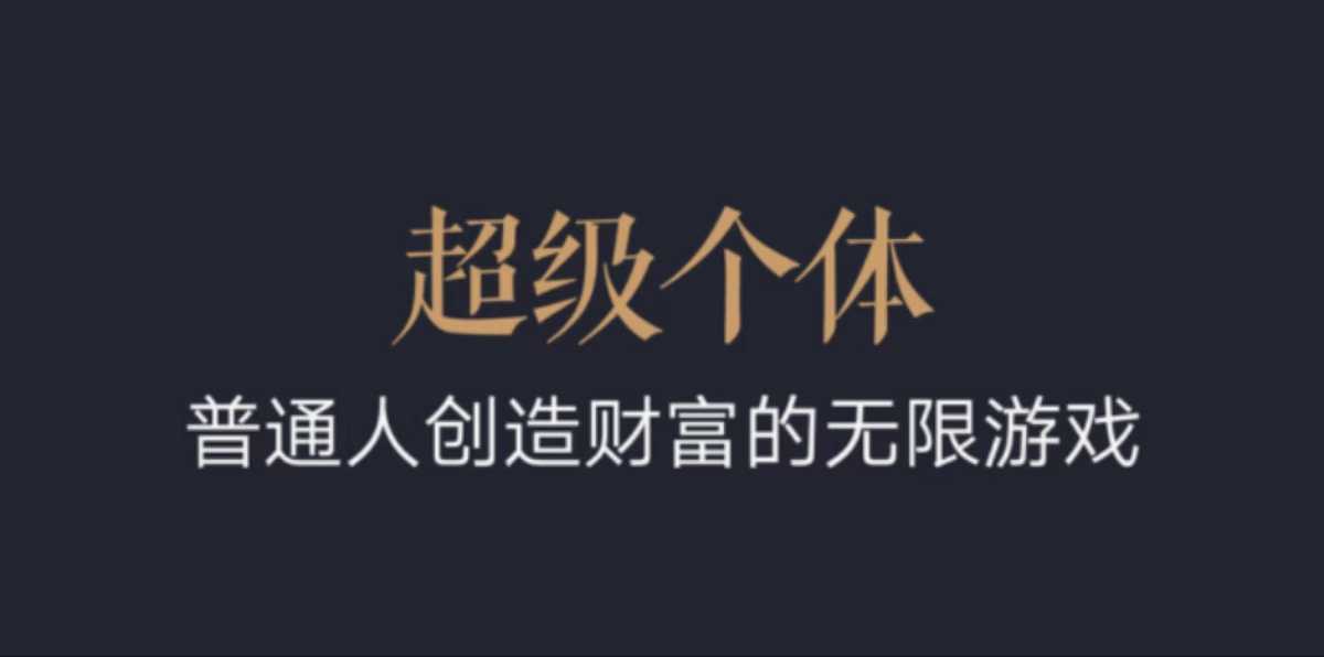 超级个体：2024-2025翻盘指南，普通人创造财富的无限游戏-Xiaobei云