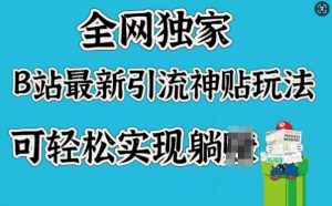 全网独家，B站最新引流神贴玩法，可轻松实现躺Z-Xiaobei云