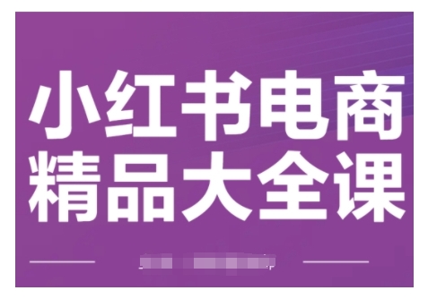 小红书电商精品大全课，快速掌握小红书运营技巧，实现精准引流与爆单目标，轻松玩转小红书电商(更新2月)-Xiaobei云