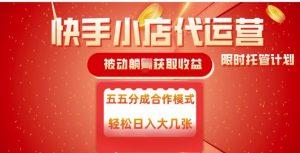 快手小店代运营，被动躺Z收益，收益五五分，单日稳定变现五张【揭秘】-Xiaobei云
