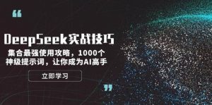 DeepSeek实战技巧：集合最强使用攻略，1000个神级提示词，让你成为AI高手-Xiaobei云