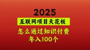 2025项目天花板，普通怎么通过知识付费翻身，年入百个【揭秘】-Xiaobei云