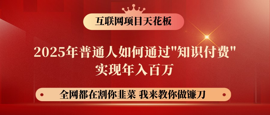 网创项目终点站-镰刀训练营超级IP合伙人，25年普通人如何通过“知识付费”年入百万-Xiaobei云