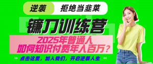 镰刀训练营超级IP合伙人，25年普通人如何通过“知识付费”实现逆袭-Xiaobei云