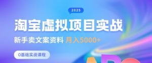 淘宝虚拟项目垂直玩法，新手卖文案资料，月入5k+-Xiaobei云