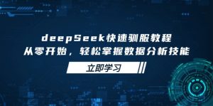deepSeek快速驯服教程，从零开始，轻松掌握数据分析技能-Xiaobei云