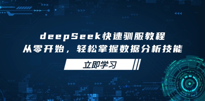 deepSeek快速驯服教程，从零开始，轻松掌握数据分析技能-Xiaobei云