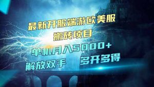 全网热门游戏欧美服端游搬砖，最新开服，项目红利期，单机月入5000+-Xiaobei云