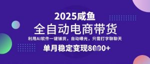 全网首发【闲鱼全自动电商带货】三年磨一剑，一朝露锋芒，单月稳定变现8k+【揭秘】-Xiaobei云