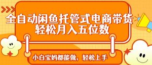 全自动闲鱼托管式电商带货 轻松实现月入五位数-Xiaobei云