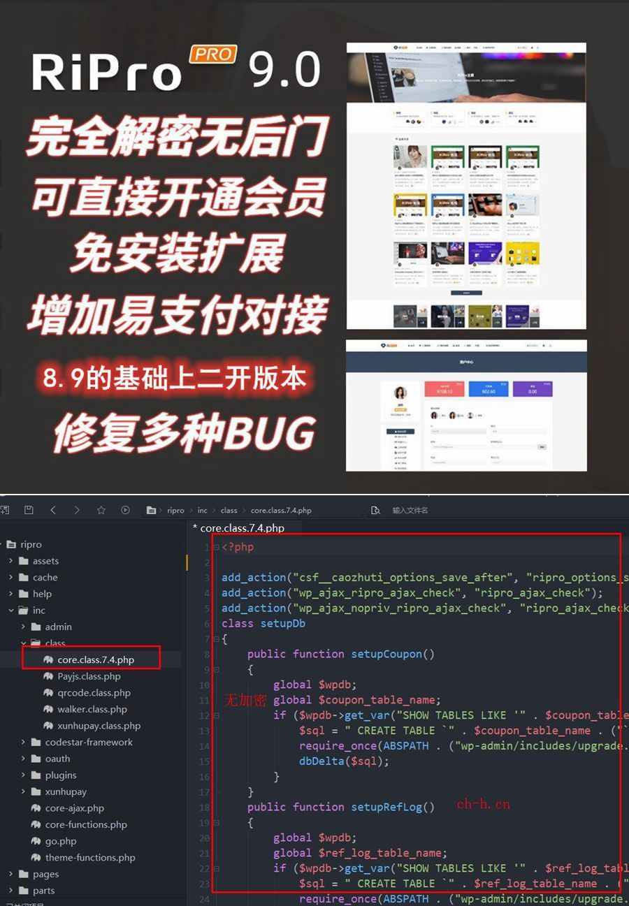 Ripro9.0免扩展二开版/WordPress博客主题Ripro全解密无后门-Xiaobei云