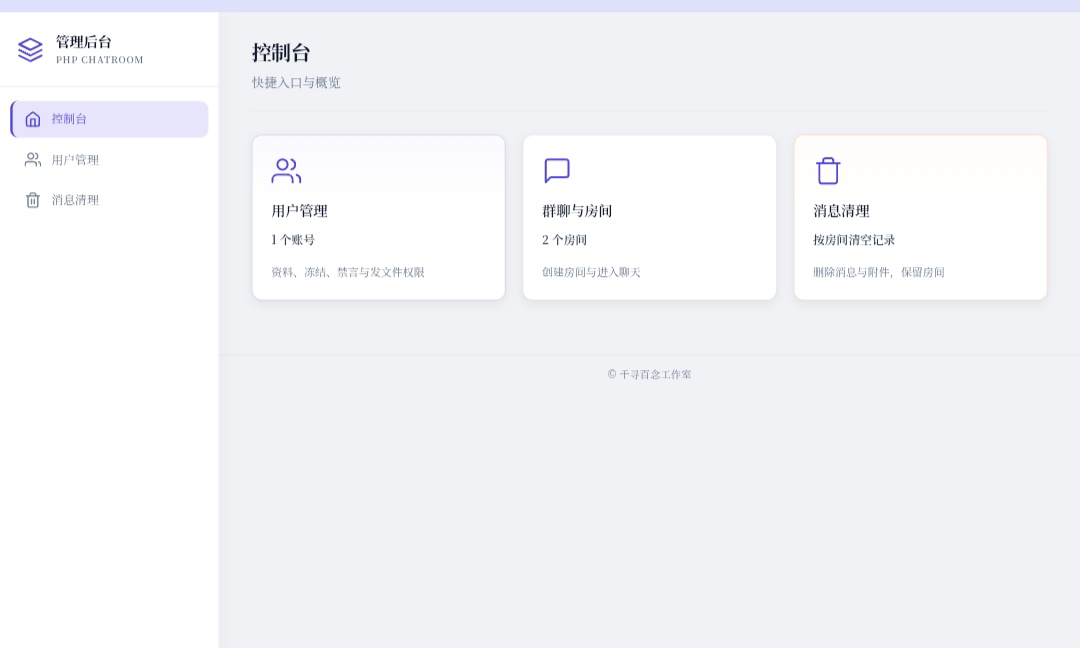 图片[3]-千寻聊天室网页版QXChat网站源码 v2.0-Xiaobei云