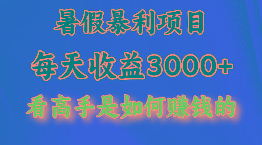 暑假暴力项目 1天收益3000+，视频号，快手，不露脸直播.次日结算-Xiaobei云