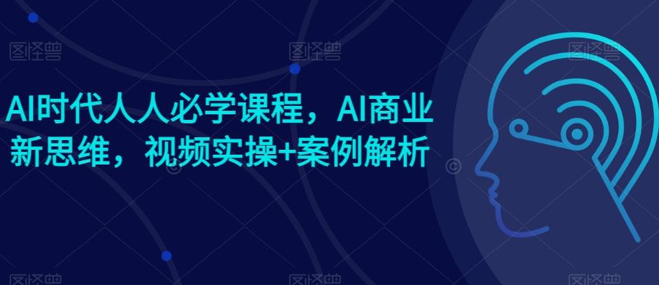 AI时代人人必学课程，AI商业新思维，视频实操+案例解析【赠AI商业爆款案例】-Xiaobei云