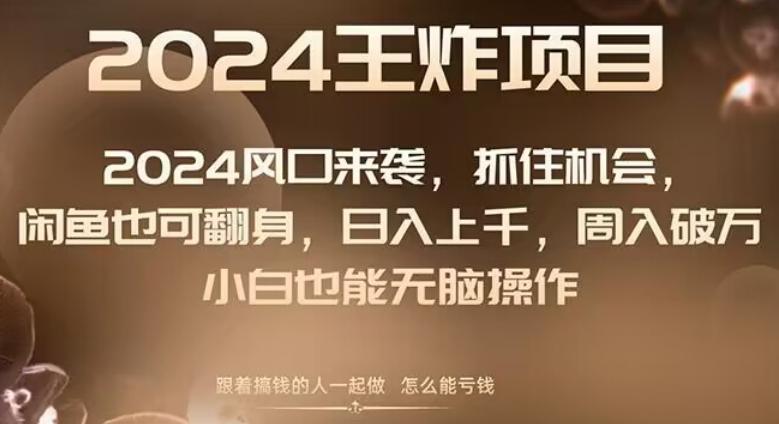 2024风口项目来袭，抓住机会，闲鱼也可翻身，日入上千，周入破万，小白也能无脑操作-Xiaobei云
