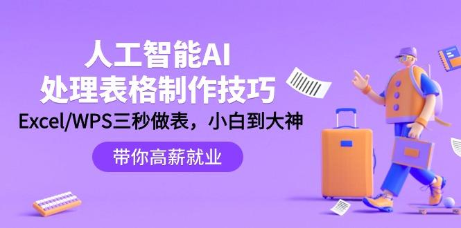 (9459期)人工智能-AI处理表格制作技巧：Excel/WPS三秒做表，大神到小白-Xiaobei云