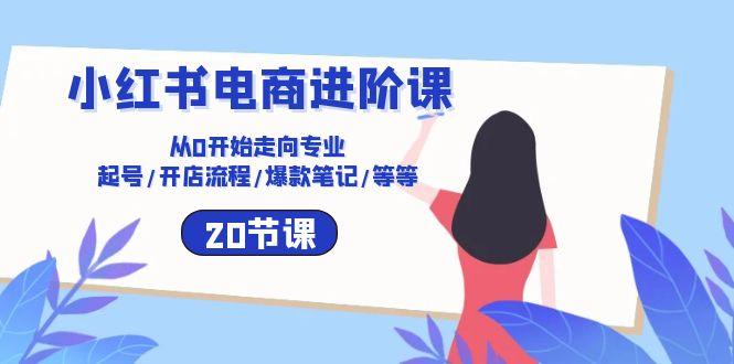 小红书电商进阶课：从0开始走向专业 起号/开店流程/爆款笔记/等等(20节-Xiaobei云