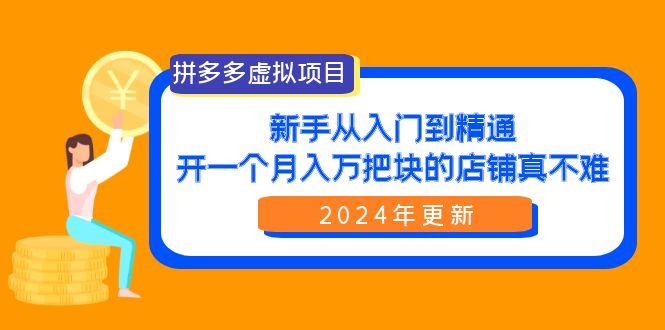 (9744期)拼多多虚拟项目：入门到精通，开一个月入万把块的店铺 真不难(24年更新)-Xiaobei云