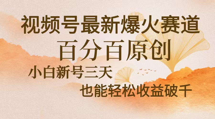 视频号最新爆火赛道，中老年粉深信不疑，百分百原创，新号三天收益轻松…-Xiaobei云
