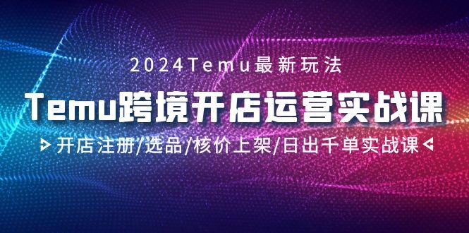 2024Temu跨境开店运营实战课，开店注册/选品/核价上架/日出千单实战课-Xiaobei云