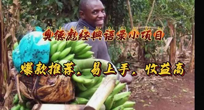 奥德彪经典语录小项目，爆款推荐，易上手，收益高-Xiaobei云