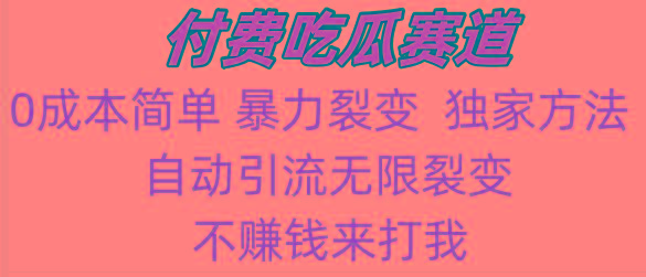 吃瓜付费赛道，暴力无限裂变，0成本，实测日入700+！！！-Xiaobei云