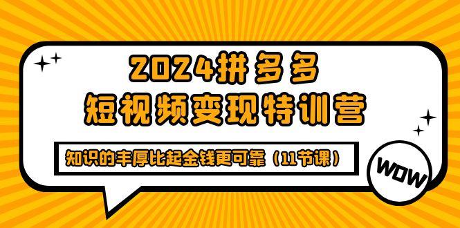 (9817期)2024拼多多短视频变现特训营，知识的丰厚比起金钱更可靠(11节课)-Xiaobei云