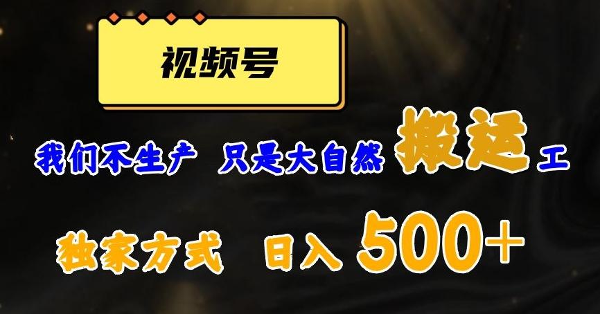 视频号轻松搬运日赚500+，一个1分钟1条原创视频【揭秘】-Xiaobei云