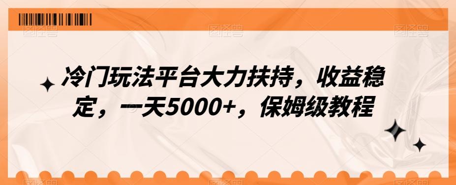 冷门玩法平台大力扶持，收益稳定，一天5000+，保姆级教程（附抖音7天起号法）-Xiaobei云