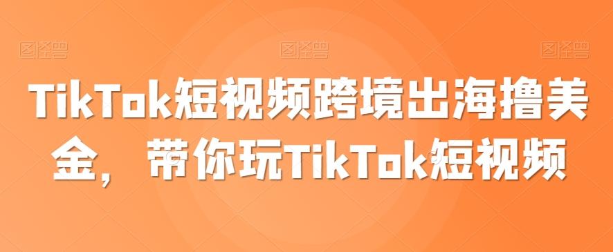 TikTok短视频跨境出海撸美金，带你玩TikTok短视频-Xiaobei云