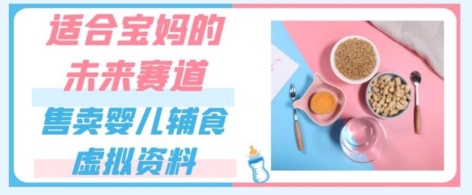 适合宝妈的未来赛道，售卖婴儿辅食虚拟资料，一份9.9-69.9元闭眼赚钱-Xiaobei云