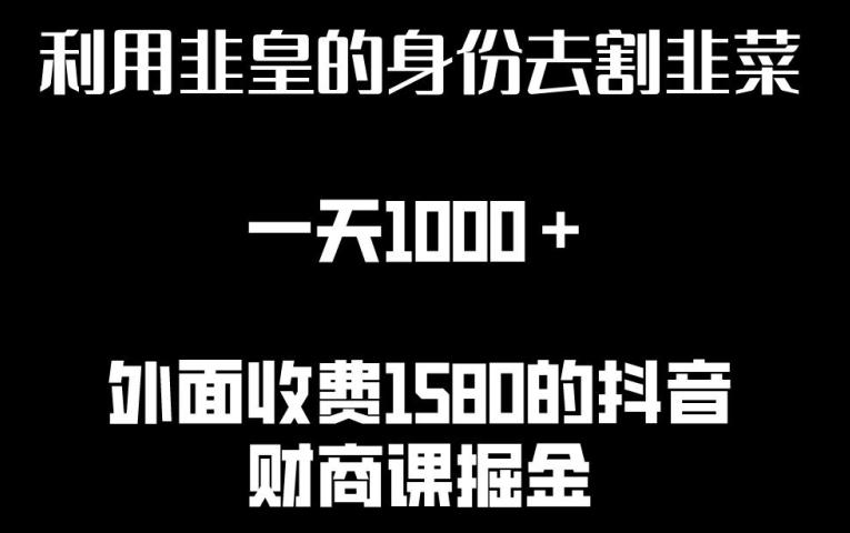 利用非皇的身份去割韭菜，一天1000+(附详细资源)【揭秘】-Xiaobei云