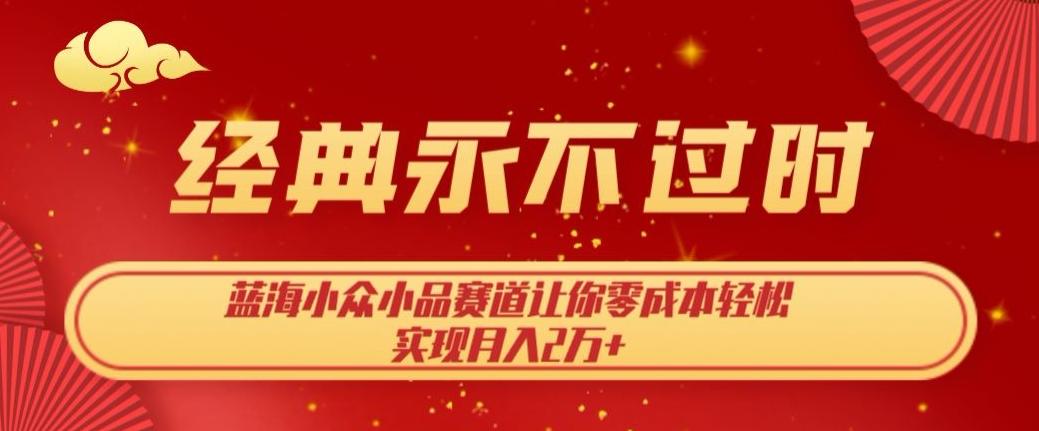 经典永不过时，蓝海小众小品赛道，让你零成本轻松实现月入2万+-Xiaobei云