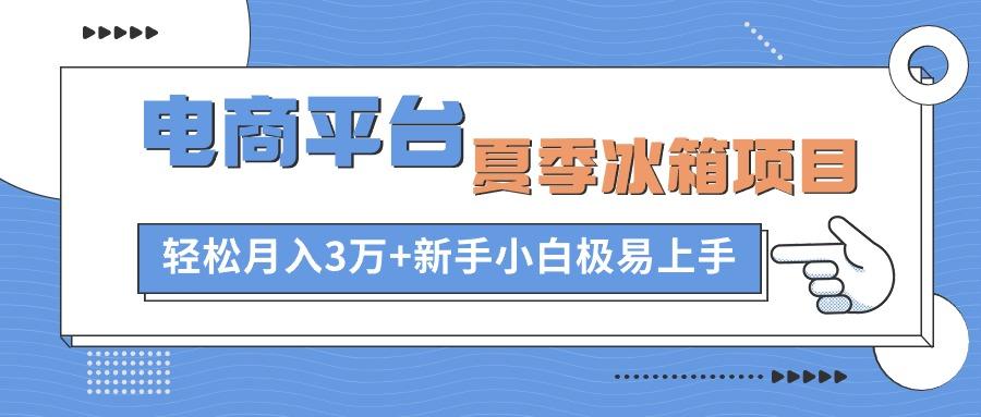 电商平台夏季冰箱项目，轻松月入3万+，新手小白极易上手-Xiaobei云
