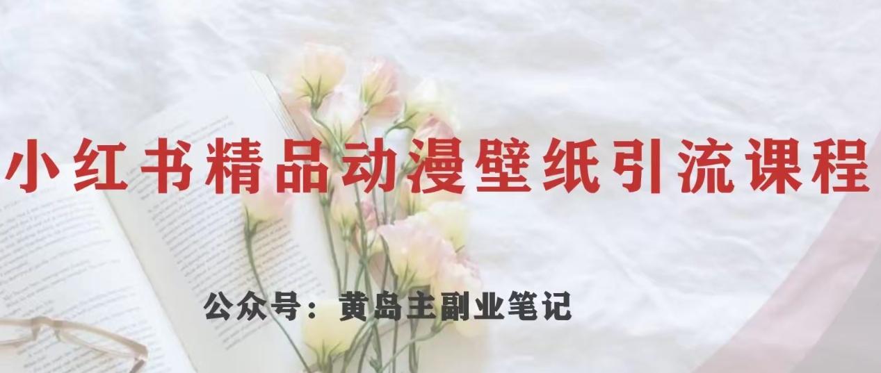 黄岛主·小红书精品动漫壁纸引流变现项目，一条龙变现玩法分享-Xiaobei云
