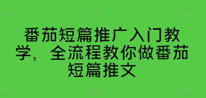 番茄短篇推广入门教学，全流程教你做番茄短篇推文-Xiaobei云