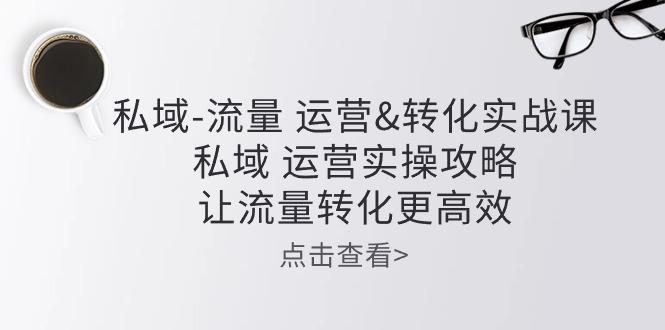 私域-流量 运营&转化实操课：私域 运营实操攻略 让流量转化更高效-Xiaobei云