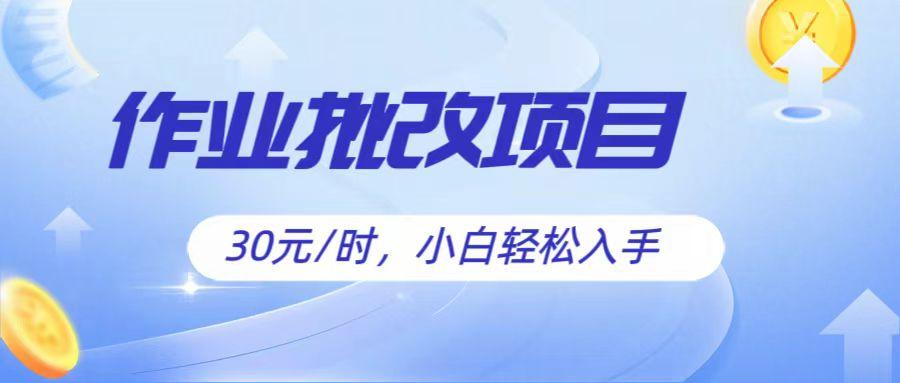 作业批改项目30元/时，简单小白轻松入手，非常适合兼职-Xiaobei云