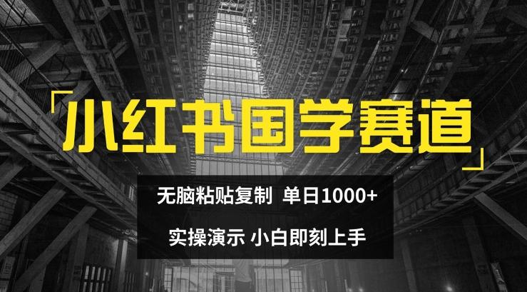 小红书国学赛道，无脑粘贴复制，单日1K，实操演示，小白即刻上手【揭秘】-Xiaobei云