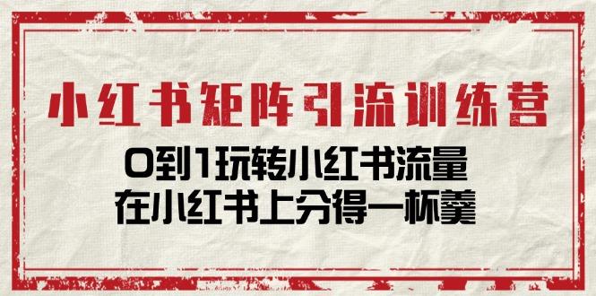 小红书矩阵引流训练营：0到1玩转小红书流量，在小红书上分得一杯羹-14节课-Xiaobei云